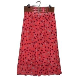 Hamle Pink Red Polka Dot Skirt Size Large